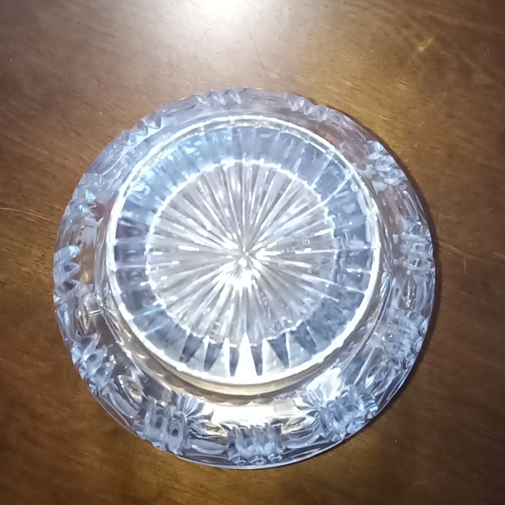 Vintage Rogaska Cut Crystal Rose Bowl w/Etched Floral Design Poland 24% … - Picture 6 of 6